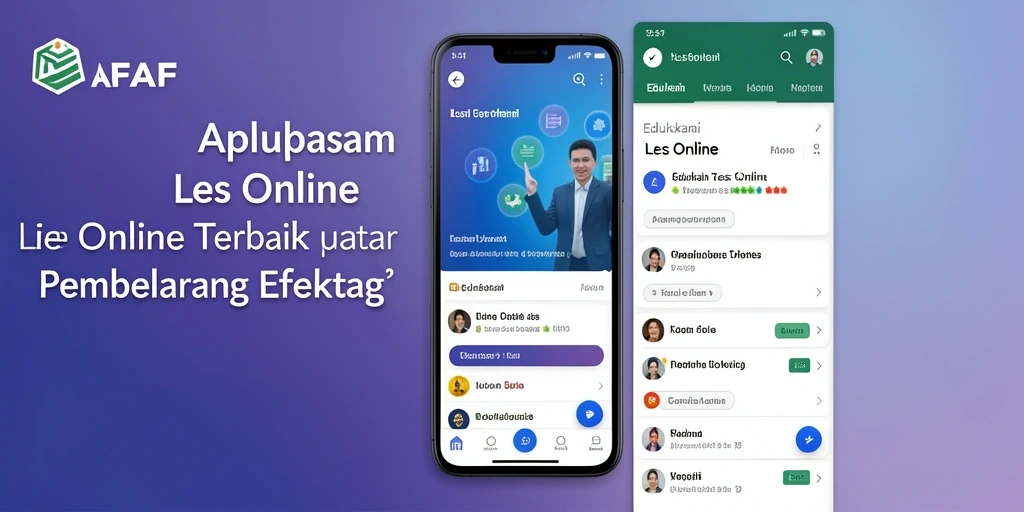 Tampilan antarmuka AFAF yang intuitif untuk Les Online.