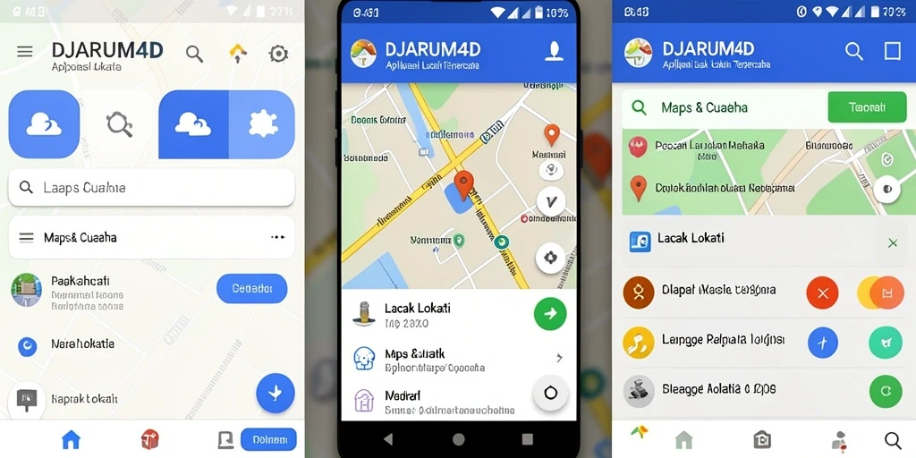 Antarmuka aplikasi DJARUM4D untuk pelacakan lokasi aktif.