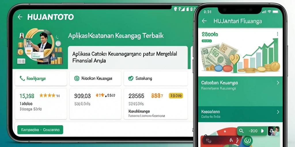 Antarmuka HUJANTOTO yang rapi dan fungsional untuk catatan keuangan.