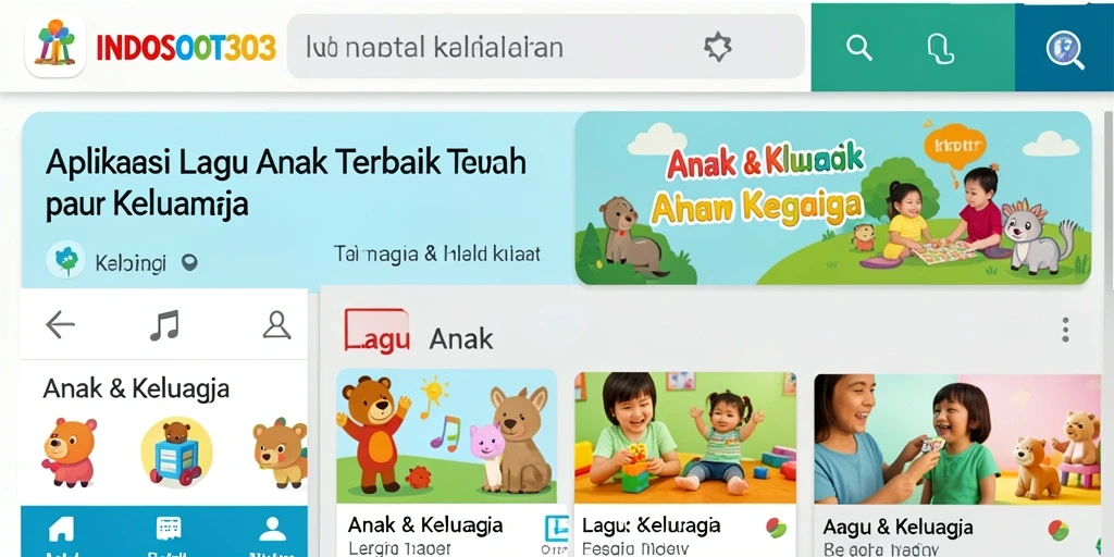 Tampilan antarmuka aplikasi INDOSLOT303 yang ramah anak.