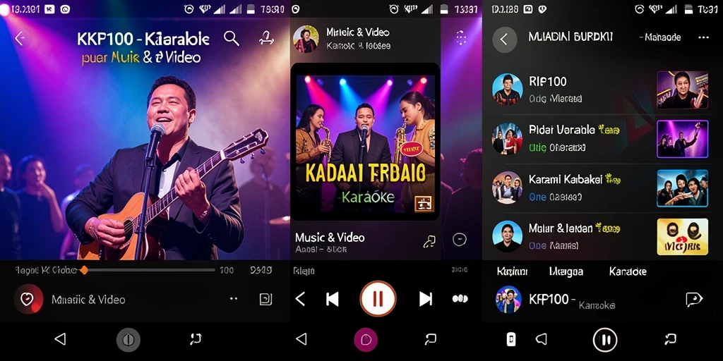 Antarmuka KPK100 dengan fitur Karaoke yang menarik.