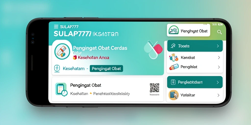Antarmuka utama aplikasi SULAP777 untuk Pengingat Obat.