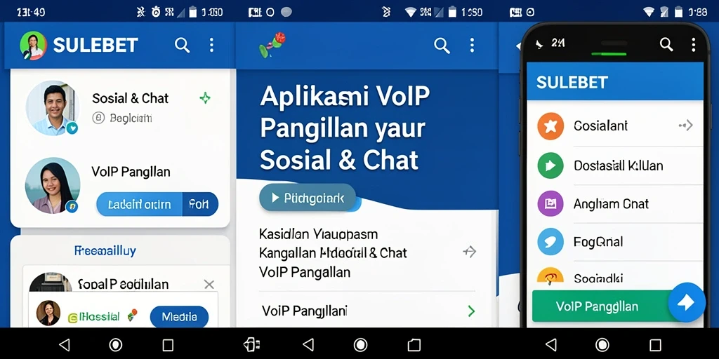 Antarmuka SULEBET yang menarik untuk panggilan VoIP.