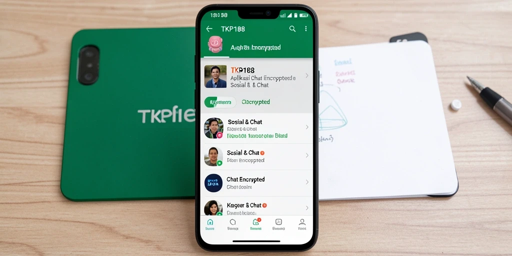 Antarmuka modern dan fungsional dari TKP188 untuk chatting aman.