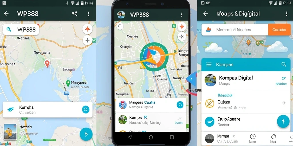 Antarmuka WP888 menampilkan navigasi kompas digital yang jelas dan informatif.