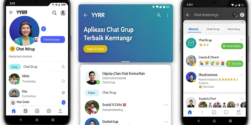 Tampilan antarmuka user-friendly aplikasi Chat Grup YYRR.